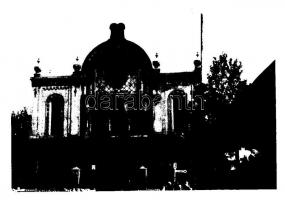 Pécsi zsinagóga, belső / Judaica. Hungarian synagogue, interior - 2 db modern képeslap és egy modern...