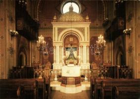 Pécsi zsinagóga, belső / Judaica. Hungarian synagogue, interior - 2 db modern képeslap és egy modern...