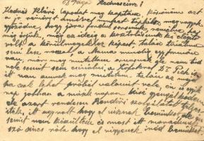 1944 A tabi zsidó templom udvarán felállított gettóból feladott levelezőlap / Letter from the ghetto...