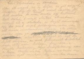 1944 Leibl Zoltán zsidó KMSZ (közérdekű munkaszolgálatos) levele feleségének a Csurgó-Alsoki munkatá...