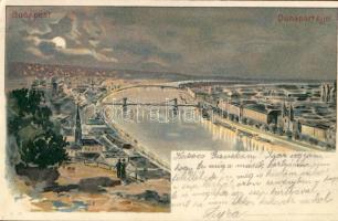 Budapest éjjel Litho
