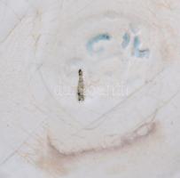 Iparművészi Vállalatos Gorka kaspó, mázas kerámia, jelzett, hibátlan, m:13 cm, d:17 cm