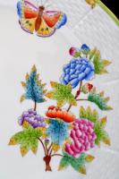 Herendi Viktória mintás lapostányér készlet (6 db), kézzel festett, jelzett, hibátlan, d: 25,5 cm