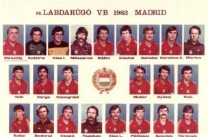 1982 Madrid, XII. Labdarúgó VB magyar válogatott csapata. Képzőművészeti Alap Kiadóvállalat / Hungary national football team of the 1982 FIFA World Cup in Madrid