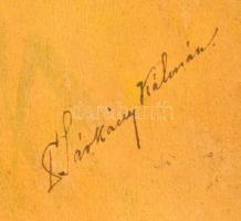 Sárkány Kálmán (1885-): Kis hegyi út. Akvarell, papír, jelzett, keretben, 59×42 cm