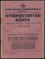 1921 M. Kir. Állami Gyermekmenhely Budapest gyermektartási könyv, 15x11,5 cm
