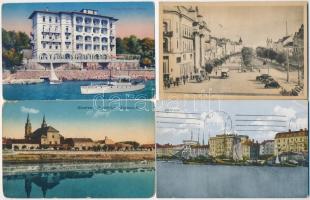 16 db RÉGI történelmi magyar városképes lap jó minőségben / 16 pre-1945 historical Hungarian town-vi...