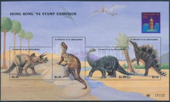 Prehistoric animals, Hong Kong Stamp Exhibition block, Ősállatok, hongkongi bélyegkiállítás blokk