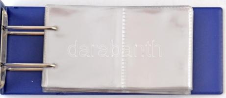 2db kisméretű, műbőr éremtartó album egyenként 100 férőhellyel. Szép állapotban