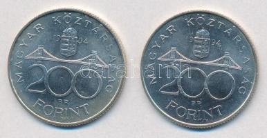 1994. 200Ft Ag "Deák" (2x) T:1-
