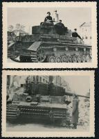 cca 1940 2 db német páncélost ábrázoló fotó / German tanks 9x12 cm