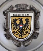 2 db német ón emléktányér, d: 23,5 cm