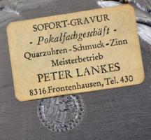 2 db német ón emléktányér, d: 23,5 cm