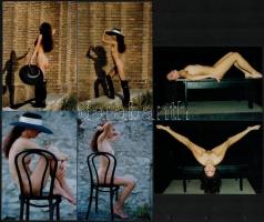 Erotikus fotók, 14 db, 12x8 cm
