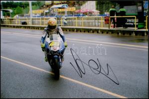 Valentino Rossi motorversenyző saját kezű aláírása fotón / Footballer autograph