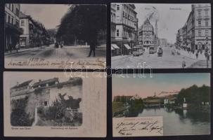 Kb. 90 db RÉGI osztrák és német városképes lap jobbakkal / CCa. 90 pre-1945 Austrian and German town-view postcards with better pieces
