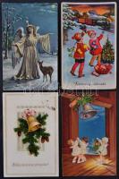 Kb. 77 db főleg RÉGI karácsonyi üdvözlőlap / Cca. 77 mostly pre-1945 Christmas greeting art postcards
