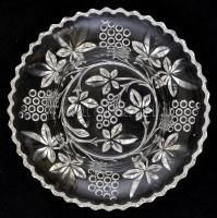 Formába préselt vajtartó, hibátlan, jelzés nélkül, d:21 cm, m:14 cm