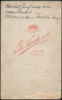 1903 Beretvás Hugó (1872-1940) zeneszerző, Ady első megzenésítőinek egyike, keményhátú fotó Koller K...