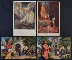 Kb. 75 db RÉGI művészlap / Cca. 75 pre-1945b art motive postcards