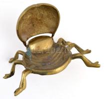 Réz szarvasbogár alakú hamutartó, 12x14 cm