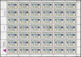 1998 My Stamp 42-es levélzáró ív, kisebb gyűrődések, a hátoldalon ujjlenyomatok, közepén zsírfolt