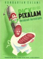 1953 Pick Pixalam. Magyar szalámigyár reklámlap / Hungarian salami factory advertisement s: Macskássy (EK)