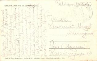 Abfeuern eines 30.5 cm Turmgeschützes / Osztrák-magyar hadihajó 30.5 cm-es torony-lövege tüzelés köz...