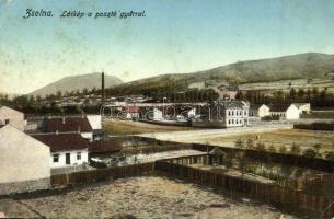 Zsolna, Sillein, Zilina; látkép és posztógyár / cloth factory (EK)