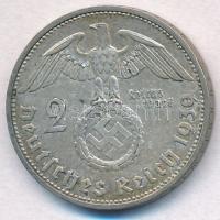 Német Harmadik Birodalom 1939A 2M Ag "Hindenburg" T:2 patina 
German Third Reich 1939A 2 ...