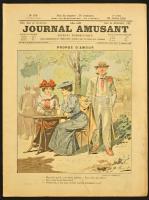 1901 Journal Amusant No. 108, journal humoristique - francia nyelvű vicclap, illusztrációkkal, 16p / French humor magazine