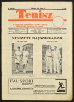 1937 Bp., A Tenisz című újság, a Magyar Országos Lawn-Tennis Szövetség hivatalos lapja II. évfolyamának 7. száma