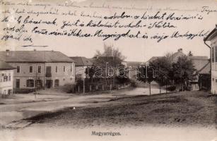 1908 Magyarrégen, Szászrégen, Reghin; utcakép, fogyasztási és értékesítő szövetkezet / street view, cooperative shop, photo