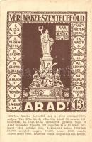 Arad, Vérünkkel Szentelt Föld! irredenta képeslap / Hungarian irredenta postcard s: Tary