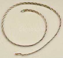 Ezüst(Ag) fonott lapos kígyó nyaklánc, jelzett, h: 45 cm, nettó:10,2 g