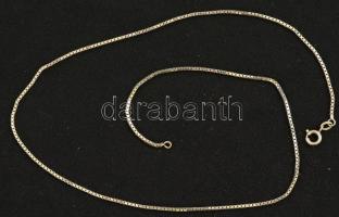 Ezüst(Ag) venezianer nyaklánc, jelzett, h: 50 cm, nettó: 5,7 g