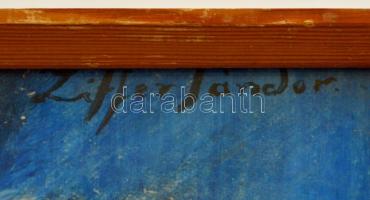 Ziffer jelzéssel: A festő. Vegyes technika, papír, üvegezett keretben, 27×40 cm