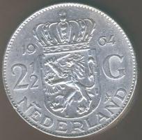 Hollandia 1964. 2 1/2G Ag "Julianna" T:2 kis ph.