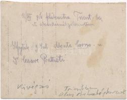 1916 Trieszt. Olasz szabadságharcos felakasztása. Feliratozott fotó / 1916 Trieste hanging of Italia...