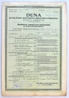 Budapest 1939. Duna Általános Biztosító Részvénytársaság általános gépjármű-biztosítása, kitöltve, bélyegzéssel T:III