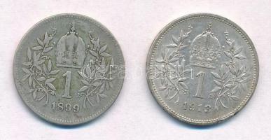 Ausztria 1899-1913. 1K Ag "Ferenc József" (2x) T:2-,2
Austria 1899-1913. 1 Corona "F...