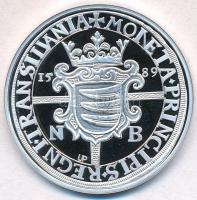 DN "Magyar tallérok utánveretben - Báthory Zsigmond tallérja 1589" Ag emlékérem (20,03g/0....