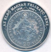 DN A magyar nemzet pénzérméi - Az első magyar feliratú pénz 1848-1849 Ag emlékérem (10,4g/0.999/35mm) T:PP fo.
