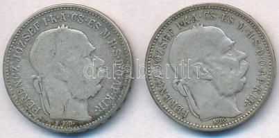 1893KB-1894KB 1K Ag "Ferenc József" (2x) T:2-,3
Adamo K5