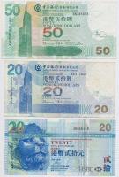 Hongkong 2003. 20$ + 2006. 20$ + 2007. 50$ T:III Hong Kong 2003. 20 Dollars + 2006. 20 Dollars + 2007. 50 Dollars C:F