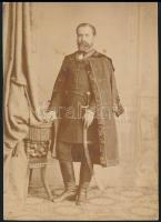 cca 1880 Szilágyi Pál (1812-?) 1848-49-es nemzetőr, majd százados a komáromi 18. honvédzászlóaljban, később a tatai honvédegylet elnöke. 10x14 cm