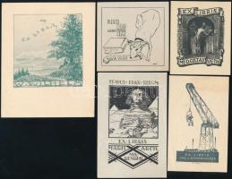 10 db külföldi,  ex libris / 10  ex libris bookplates. Different techniques