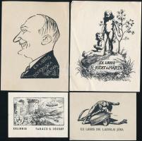 9 db különféle technikájú magyar ex libris / 9 ex libris bookplates. Different techniques