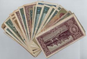 Vegyes: 40db-os pengő bankjegy tétel T:III,III-