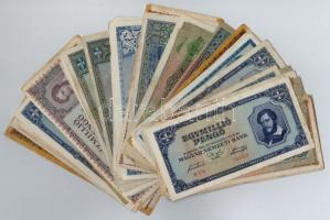 Vegyes: 43db-os pengő bankjegy tétel T:III,III-